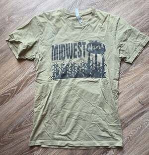 Bella+Canvas Midwest Mama Graphic T-Shirt Olive Green Size Small